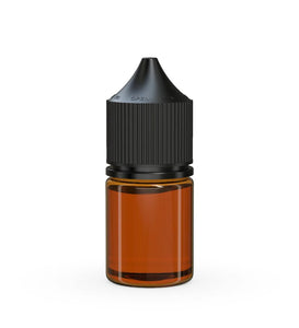 Chubby Gorilla 20ML Stubby Unicorn Bottle - Translucent Amber Bottle/Black Cap - WORLDTRADERS USA
