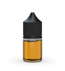 Chubby Gorilla 20ML Stubby Unicorn Bottle - Clear Bottle/Black Cap - WORLDTRADERS USA