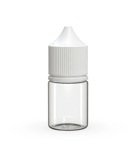 Chubby Gorilla 20ML Stubby Unicorn Bottle - Clear Bottle/White Cap - WORLDTRADERS USA