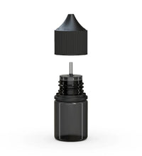 Cargar imagen en el visor de la galería, Chubby Gorilla 20ML Stubby Unicorn Bottle - Translucent Black Bottle/Black Cap - WORLDTRADERS USA