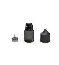 Cargar imagen en el visor de la galería, Chubby Gorilla 20ML Stubby Unicorn Bottle - Translucent Black Bottle/Black Cap - WORLDTRADERS USA