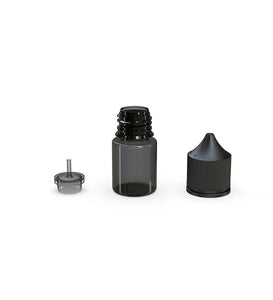 Chubby Gorilla 20ML Stubby Unicorn Bottle - Translucent Black Bottle/Black Cap - WORLDTRADERS USA