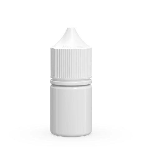 Chubby Gorilla 20ML Stubby Unicorn Bottle - Opaque WhiteBottle/White Cap - WORLDTRADERS USA