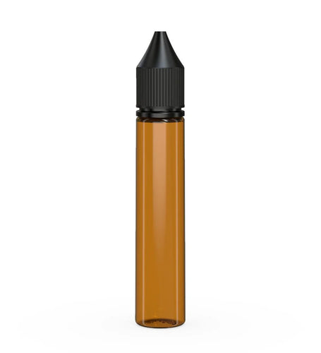Chubby Gorilla 30ML Unicorn Bottle V3 - Translucent Amber Bottle/Black Cap - WORLDTRADERS USA