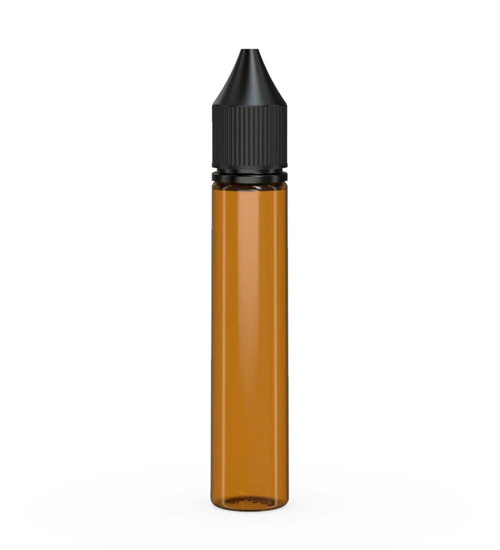 Chubby Gorilla 30ML Unicorn Bottle V3 - Translucent Amber Bottle/Black Cap - WORLDTRADERS USA