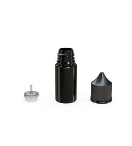 Chubby Gorilla 30ML Stubby Unicorn Bottle V3 - Opaque Black Bottle/Black Cap - WORLDTRADERS USA