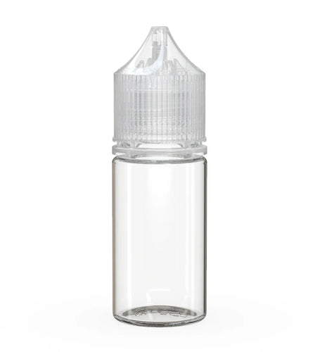 Chubby Gorilla 30ML Stubby Unicorn Bottle V3 - Clear Bottle/Natural Cap - WORLDTRADERS USA