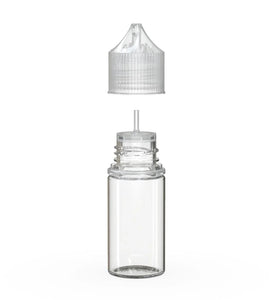 Chubby Gorilla 30ML Stubby Unicorn Bottle V3 - Clear Bottle/Natural Cap - WORLDTRADERS USA