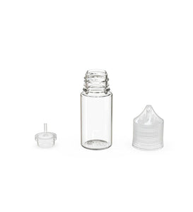 Chubby Gorilla 30ML Stubby Unicorn Bottle V3 - Clear Bottle/Natural Cap - WORLDTRADERS USA