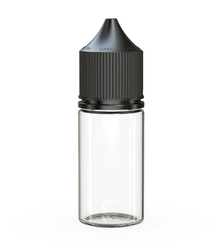 Chubby Gorilla 30ML Stubby Unicorn Bottle V3 - Clear Bottle/Black Cap - WORLDTRADERS USA