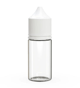 Chubby Gorilla 30ML Stubby Unicorn Bottle V3 - Clear Bottle/White Cap - WORLDTRADERS USA