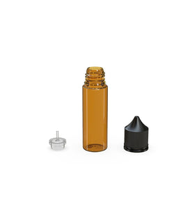 Chubby Gorilla 50ML Unicorn Bottle V3 - Translucent Amber Bottle/Black Cap - WORLDTRADERS USA