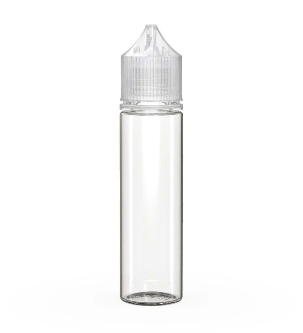 Chubby Gorilla 60ML Unicorn Bottle V3 - Clear Bottle/Natural Cap - WORLDTRADERS USA