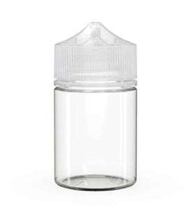 Chubby Gorilla 60ML Stubby Unicorn Bottle - Clear Bottle/Natural Cap - WORLDTRADERS USA