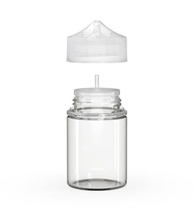 Chubby Gorilla 60ML Stubby Unicorn Bottle - Clear Bottle/Natural Cap - WORLDTRADERS USA