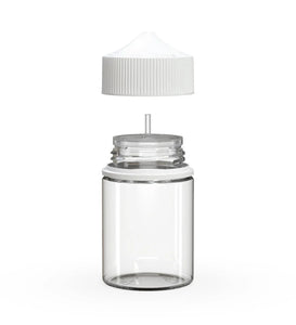 Chubby Gorilla 60ML Stubby Unicorn Bottle - Clear Bottle/White Cap - WORLDTRADERS USA