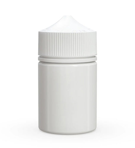 Chubby Gorilla 60ML Stubby Unicorn Bottle - Opaque White Bottle/White Cap - WORLDTRADERS USA