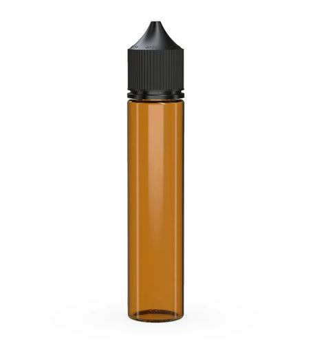Chubby Gorilla 75ML Unicorn Bottle V3 - Translucent Amber Bottle/Black Cap - WORLDTRADERS USA
