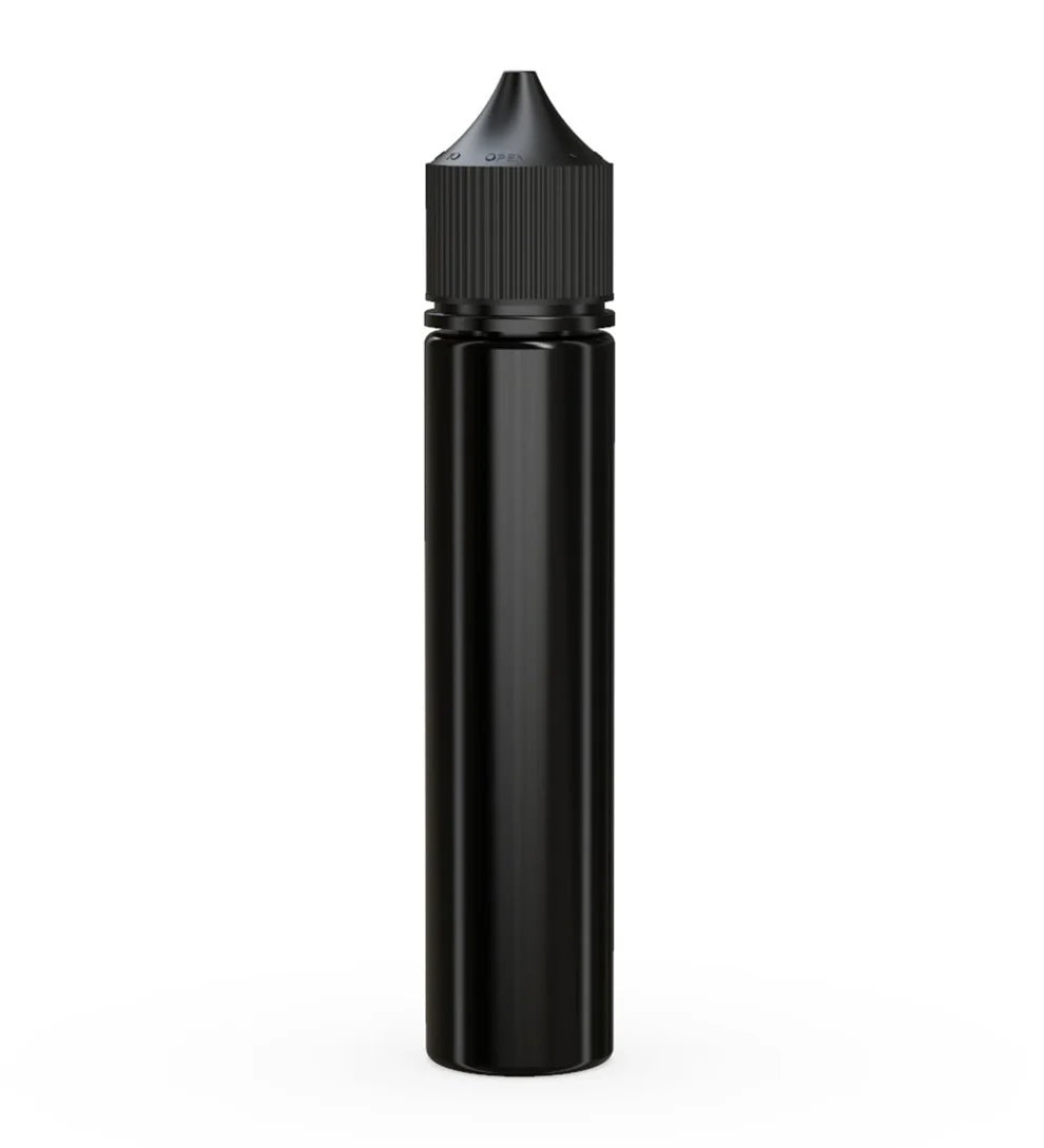 Chubby Gorilla 75ML Unicorn Bottle V3 - Opaque Black Bottle/Black Cap - WORLDTRADERS USA