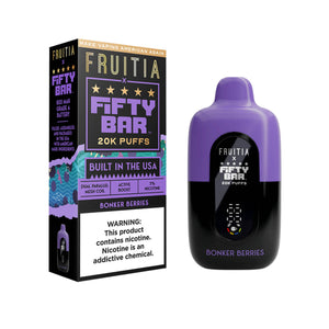 Fruitia x Fifty Bar 20000 Puff Disposable - WORLDTRADERS USA