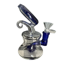 Cargar imagen en el visor de la galería, CLOVER 6 INCH BLUE GLASS BONG (14MM) - WORLDTRADERS USA