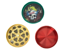 Cargar imagen en el visor de la galería, SKULL 3PC ALUMINUM MAGNETIC HOLOGRAPHIC GRINDER - WORLDTRADERS USA