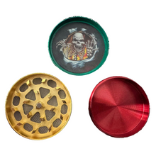 Cargar imagen en el visor de la galería, SKULL 3PC ALUMINUM MAGNETIC HOLOGRAPHIC GRINDER - WORLDTRADERS USA
