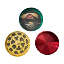 Cargar imagen en el visor de la galería, SKULL 3PC ALUMINUM MAGNETIC HOLOGRAPHIC GRINDER - WORLDTRADERS USA