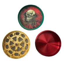 Cargar imagen en el visor de la galería, SKULL 3PC ALUMINUM MAGNETIC HOLOGRAPHIC GRINDER - WORLDTRADERS USA