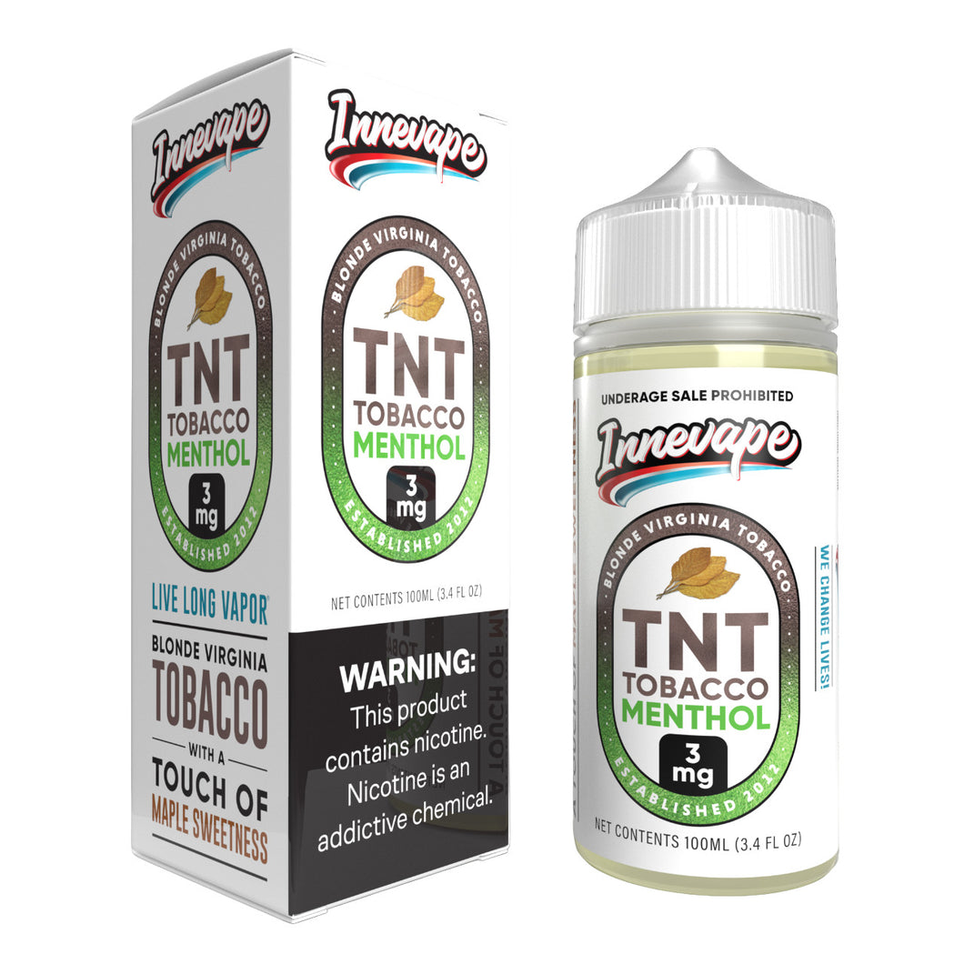 Innevape TNT Tobacco Menthol 100ml E-Juice - WORLDTRADERS USA LLC