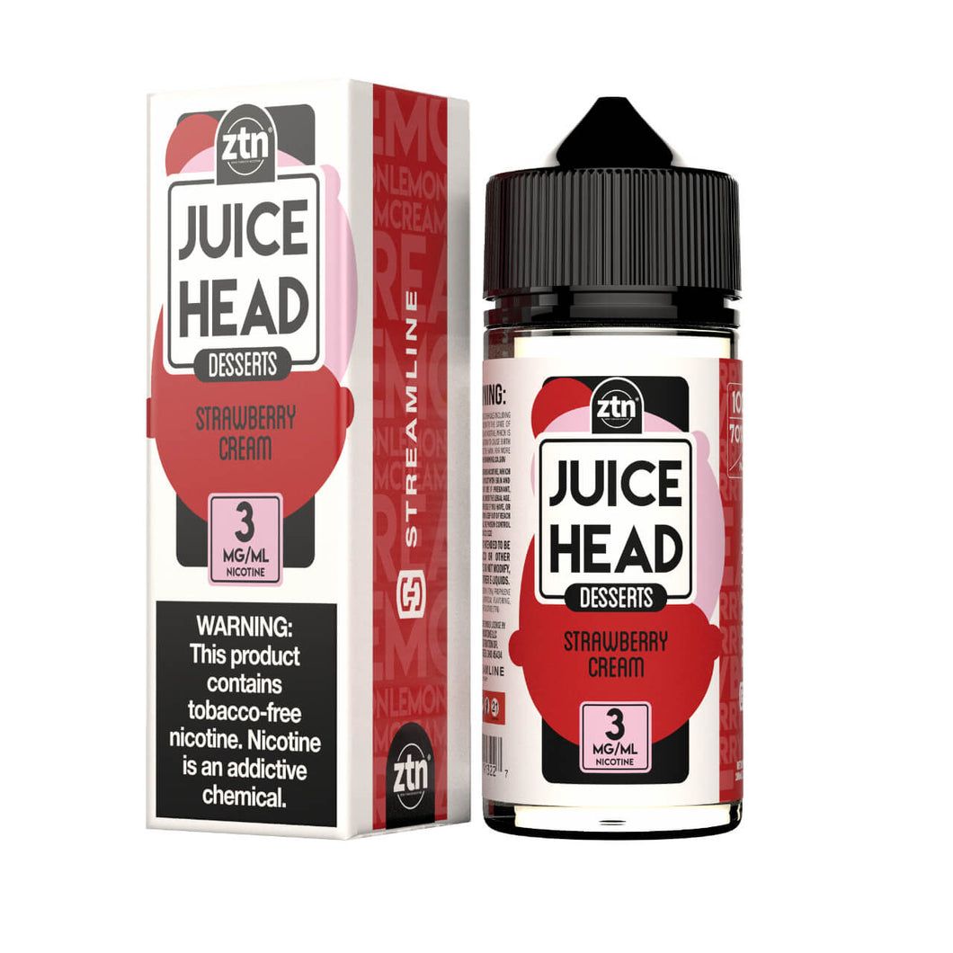 JuiceHead Desserts ZTN Strawberry Cream 100ml E-Juice - WORLDTRADERS USA LLC