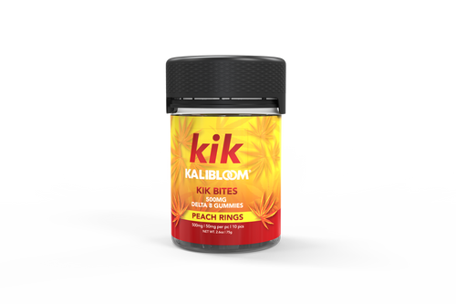 Kik Bites 500mg Delta-8 Neon Peach Rings - DISTRODEALS