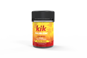 Kik Bites 500mg Delta-8 Neon Peach Rings - DISTRODEALS