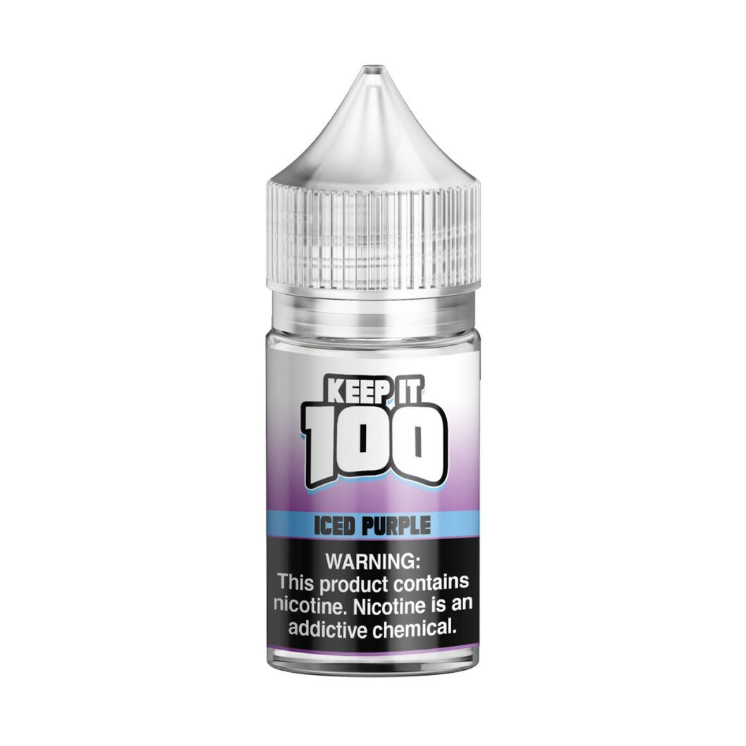 Keep it 100 Purple Iced Salt 30ml E-Juice - WORLDTRADERS USA