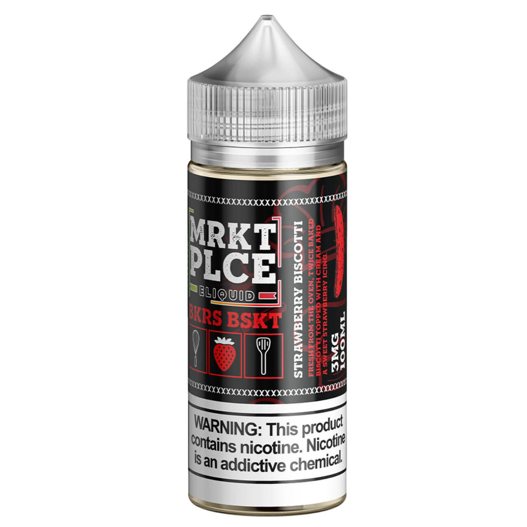 MRKTPLCE BKRS BSKT Strawberry Biscotti 100ml E-Juice - WORLDTRADERS USA LLC