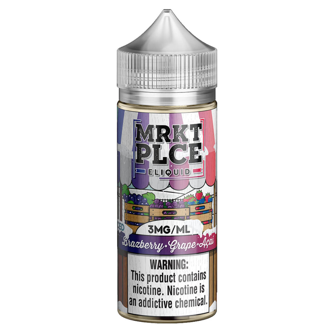 MRKTPLCE Iced Brazberry Grape Acai 100ml E-Juice - WORLDTRADERS USA LLC