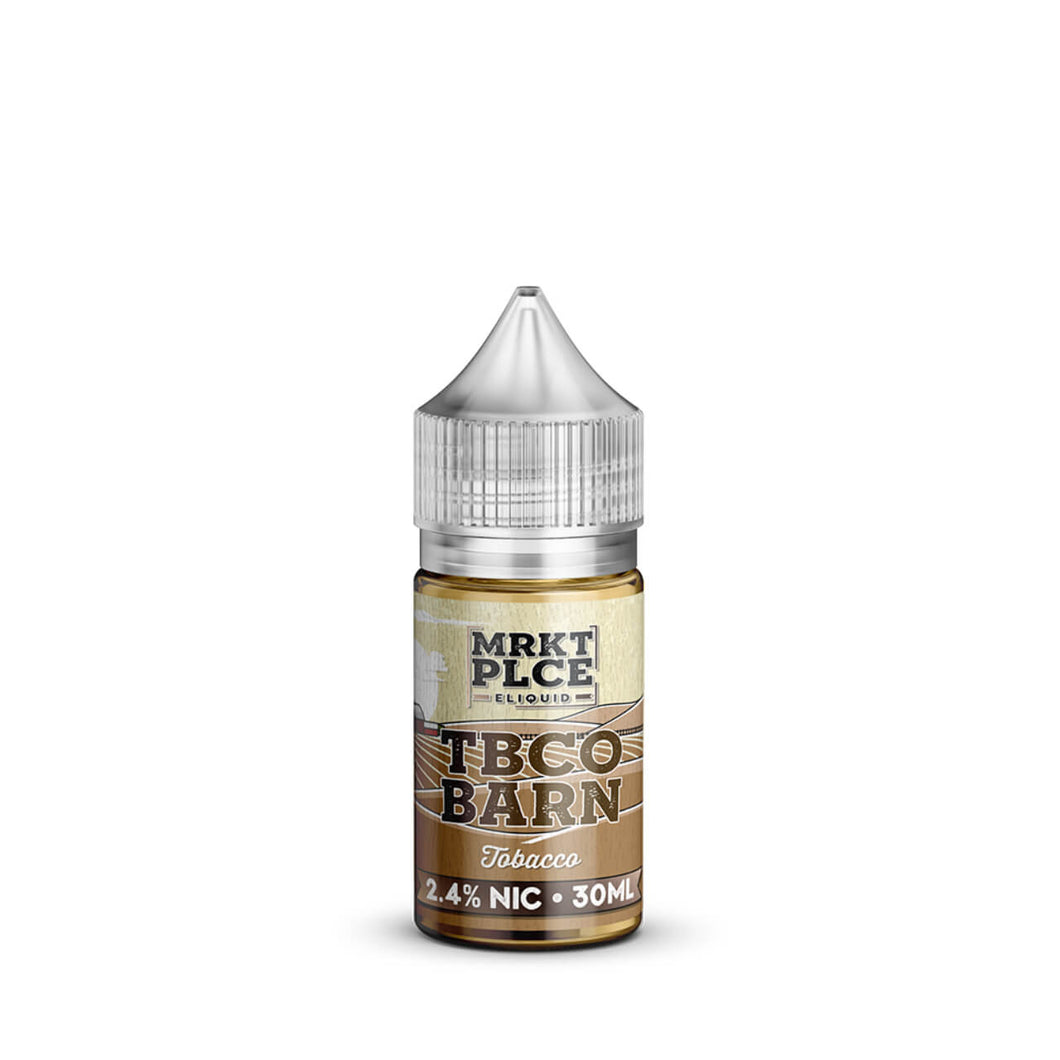 MRKTPLCE TBCO Barn Tobacco Salt Nic 30ml E-Juice - WORLDTRADERS USA LLC