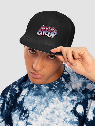Never Give Up Graffiti Snapback Cap - WORLDTRADERS USA
