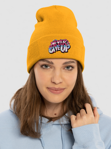 Never Give Up Graffiti Beanie