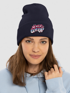 Never Give Up Graffiti Beanie