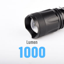 Cargar imagen en el visor de la galería, Pivoi 10W LED Tactical Rechargeable Flashlight with Clip, IP44 Water Resistant, Zoom focus, Metal body, 1000 Lumens - Uses 1x 18650 Battery - WORLDTRADERS USA LLC (Vapeology)