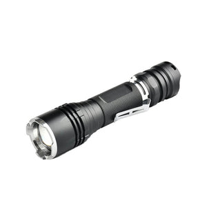 Pivoi 15W LED Tactical Flashlight, IP44 Water Resistant, Zoom focus, Metal body, 1000 Lumens - Uses 1x 18650 Battery - WORLDTRADERS USA LLC (Vapeology)