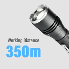 Cargar imagen en el visor de la galería, Pivoi 15W LED Tactical Flashlight, IP44 Water Resistant, Zoom focus, Metal body, 1000 Lumens - Uses 1x 18650 Battery - WORLDTRADERS USA LLC (Vapeology)