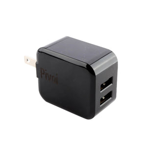 Pivoi Dual USB Wall Charger (Black) - WORLDTRADERS USA LLC (Vapeology)