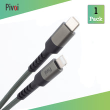 Load image into Gallery viewer, Pivoi MFI Certified Type-C to Lightning Cable 1M (Green) - 1PK - WORLDTRADERS USA LLC (Vapeology)