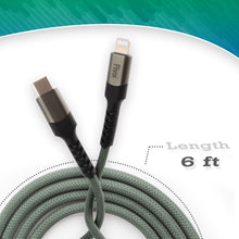 Cargar imagen en el visor de la galería, Pivoi MFI Certified Type-C to Lightning Cable 1M (Green) - 1PK - WORLDTRADERS USA LLC (Vapeology)