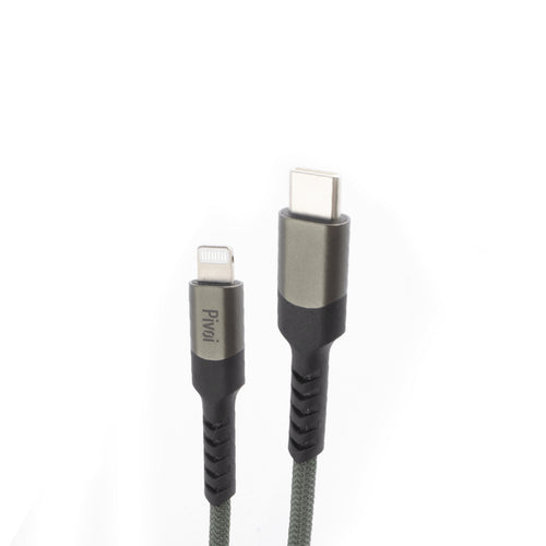 Pivoi MFI Certified Type-C to Lightning Cable 1M (Green) - 1PK - WORLDTRADERS USA LLC (Vapeology)