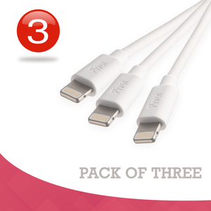 Pivoi MFI Certified USB to Lightning Cable 1M (White)- 3PK - WORLDTRADERS USA LLC (Vapeology)