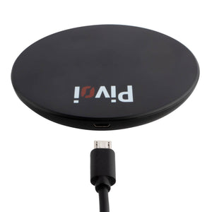 Pivoi QI Fast Wireless Charger Pad (Black) - WORLDTRADERS USA LLC (Vapeology)