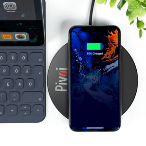 Pivoi QI Fast Wireless Charger Pad (Black) - WORLDTRADERS USA LLC (Vapeology)